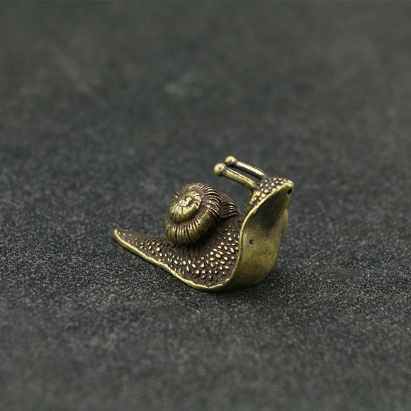 Cute Mini Vintage Brass Snail