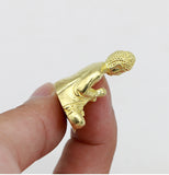 Mini Portable Vintage Brass Buddha Statue