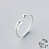 Cute Feather Personality Adjustable Ring