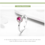 Romantic Rose Flower with You Pink Cubic Zircon Finger Rings