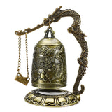 Buddhism Temple Brass Copper Dragon Bell Clock
