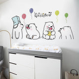 Cute lazy Bear Wall Stickers