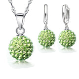 Crystal Pave Disco Ball Lever Back Earring
