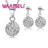 Crystal Pave Disco Ball Lever Back Earring