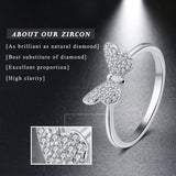 Cute Butterfly Cubic Zircon Ring