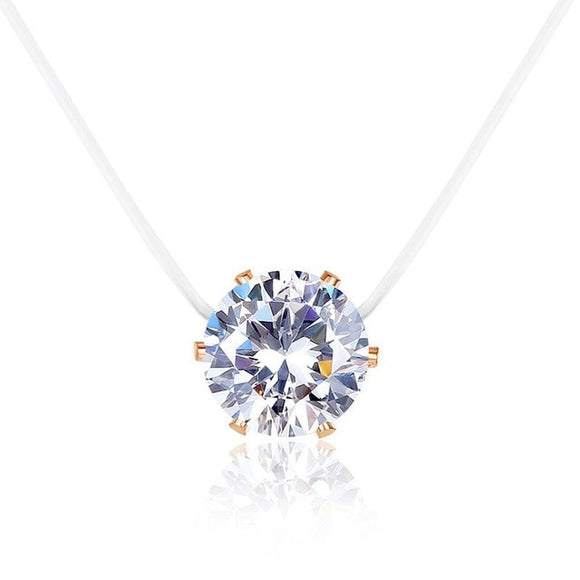 Zircon Diamond Pendant Necklace