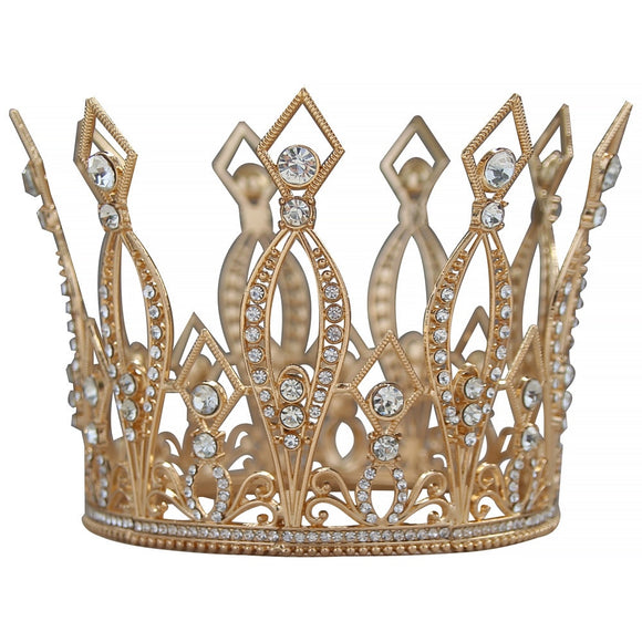 Round Crystal Diamond Wedding Crown