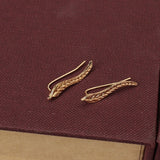 Vintage Gold Leaf Earrings