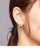 Double Circle Stud Earrings