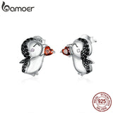 Penguins Couple Stud Earrings