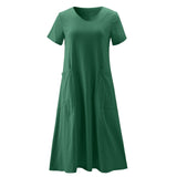 Artistic Style Retro Women's Cotton Linen Dress