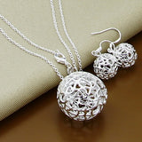 Insect Moon Round Ball Necklace Earrings